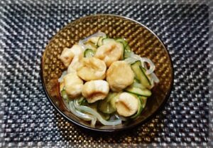 酢を吸った麩も意外とアリですね～。マロニーちゃんとの相性もヨシ‼️